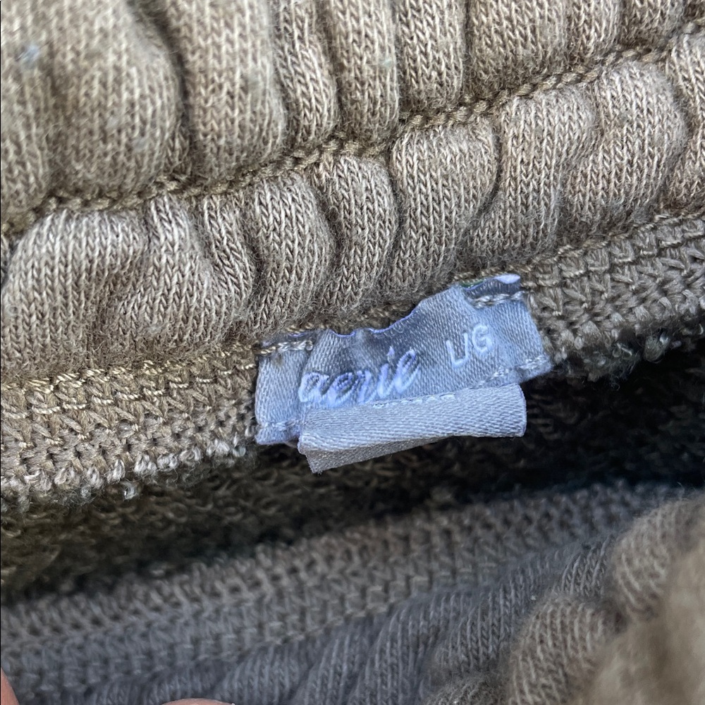 Aerie Khaki Midi Skirt with Drawstring - Picture 3 of 4